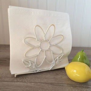 Distributeur de mouchoirs décoratifs au design élégant Porte-serviettes en métal blanc de haute qualité Accessoires de serviettes décoratifs pour table à manger - Product Image 1