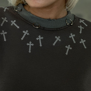 Sudaderas de cuello redondo desgastadas Unisex, peso pesado personalizado 420 Gsm 100% algodón, impresión Digital lavada con ácido para invierno - Product Image 5