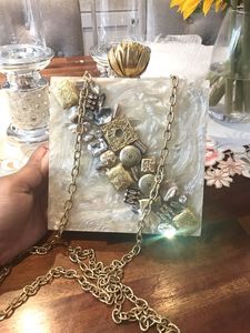 Sac à main en résine fait main REFER, luxe, écologique, sac à main de créateur d'été, broderie de haute qualité, strass, personnalisable, unique - Product Image 3