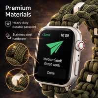 Bracelet de montre Apple en nylon tressé style unique, haute couture, respirant, 38mm 42mm, accessoires pour montre connectée