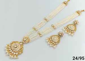 <b>INDIAN</b> TRADITIONAL and FASHIONABLE COPPER <b>JEWELLERY</b> BRIDAL WEDDING <b>JEWELLERY</b> <b>SET</b> for WOMEN EARRINGS and NECKLACE <b>SET</b> - Product Image 3