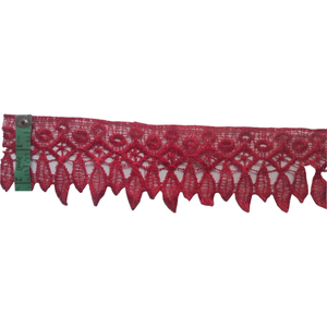 Encaje de Algodón Blanco de Crochet KVR, Varios Anchos y Formas, Encaje de Algodón Natural Sin Blanquear para Bodas - Product Image 3