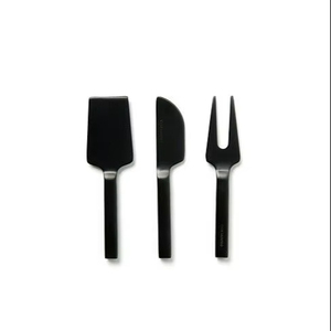 Juego de Utensilios para Queso de Primera Calidad con Recubrimiento de Titanio Negro, Mango Agradable, Cuchillos Metálicos para Uso en la Cocina - Product Image 1