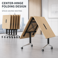 Ensemble de tables de conférence pliantes de grande taille, mobilier de bureau moderne, table de formation mobile pour salle de réunion flexible