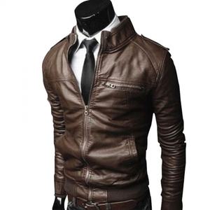 Veste en cuir-nouveau design hommes veste en cuir personnalisée en gros - Product Image 1