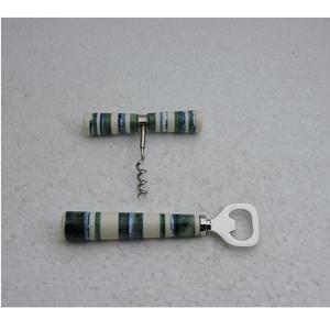 ที่เปิดขวดสแตนเลสพร้อมด้ามจับเรซิ่นลายไม้แบบกำหนดเอง อุปกรณ์บาร์เทนเดอร์สำหรับเปิดขวดเบียร์ ไวน์ และกระป๋อง - Product Image 6