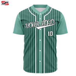 Uniforme de béisbol a rayas personalizado, venta al por mayor, liso, sublimación, diseño de logotipo, equipo, club, softball, conjunto de camisetas - Product Image 3