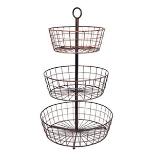 Panier à fruits en métal de conception nouvelle, en maille métallique noire, rond, pour la table, ustensiles de cuisine, panier de rangement fait à la main - Product Image 4