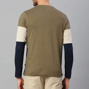 ผู้ผลิตเสื้อยืด OEM เสื้อยืดคอตตอน 100% แบบกำหนดเอง เสื้อยืดแขนยาวสองสีสำหรับผู้ชาย เสื้อยืดออกกำลังกายสำหรับขาย พร้อมดีไซน์เปล่า - Product Image 5