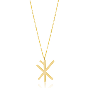 Collier en argent sterling 925 fait main, design symbole viking, élégant et tendance, vente en gros turque - Product Image 1
