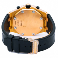 Reloj de Lujo de Edición Limitada en Oferta, con Diamantes Moissanite, Acero Inoxidable, Esfera de Cristal, Correa de Goma, Estilo Hip Hop, Personalizado