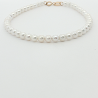 Bracelet en or véritable 18 carats avec perle d'eau douce naturelle, fermoir en or en forme de cœur, bijoux élégants unisexes pour fêtes, mariages, chrétiens