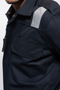 Overol de Alta Visibilidad 100% Algodón Twill, Ropa de Trabajo de Seguridad Reflectante, Uniforme Industrial para Fábrica, Construcción, Petróleo y Gas - Product Image 4