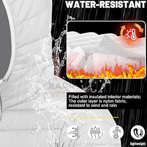 Manteau matelassé pour hommes capuche légère hydrofuge et coupe-vent veste de neige randonnée voyage marque OEM disponible - Product Image 3