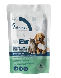 ถุงมือทำความสะอาดผิวสัตว์เลี้ยงสูตรล้ำลึก Med-Cover ปราศจากการทดลองกับสัตว์ ผสมวิตามินซีและแร่ธาตุ สำหรับการอาบน้ำแบบแห้ง - Product Image 3