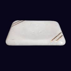 Luxury Eco-Friendly Soap holder Natural Marble Soap <b>Dish</b> with Self-Adhesive Installation <b>Round</b> Shape - Product Image 2
