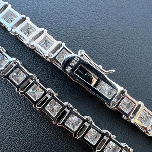 8.50MM Princess Cut Diamond Tennis Chain <b>For</b> <b>Men</b> Excellent Style - Product Image 2