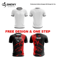 Kaos Olahraga Pria Rajut Polyester Cepat Kering Kerah Bulat Lari Bernapas Sablon Custom Atasan Jersey Training Atletik