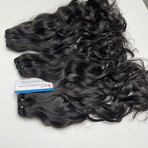Vente en gros d'extensions de cheveux humains de trame vierge prêts à expédier paquets de cheveux crus ondulés naturels vietnamiens - Product Image 4
