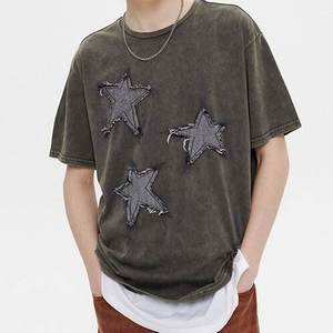 Camiseta estampada OEM con lavado ácido para hombre, ropa de calle, camiseta Vintage personalizada, camisetas sueltas para hombre con lavado ácido - Product Image 3