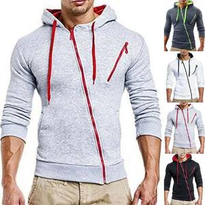 Último diseño personalizado nuevo estilo de moda básicos cremallera manga larga invierno 100% algodón transpirable hombres sudaderas con capucha 300g - Product Image 5
