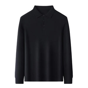 Jersey de poliéster/algodón estampado informal elegante para hombre, camiseta transpirable, nueva colección de primavera y otoño, prendas de punto holgadas con botones - Product Image 5