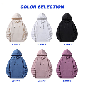 Sudadera con capucha de peso pesado personalizada Sudaderas con capucha casuales de gran tamaño en blanco Ropa de calle Logotipo de serigrafía personalizado Sudadera con capucha de talla grande - Product Image 3