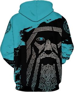 Sweat à capuche oversize à carreaux pour homme avec impression délavée, style urbain hivernal en laine peignée - Product Image 2