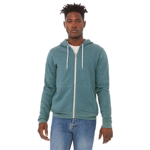 Bella vải sâu Heather <span class=keywords><strong>teel</strong></span> 3739 unisex xốp Fleece Full-Zip hoodie Kangaroo Túi unisex đầy đủ Zip Up Hoodie - Product Image 1