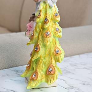 Statue de paon au lever de soleil majestueux, plaque décorative élégante - Product Image 4