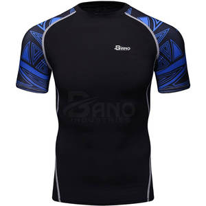 Équipement d'entraînement de combat de bonne qualité personnalisé hommes Rash Guard MMA Rash Guard à prix raisonnable meilleure qualité Rash Guard - Product Image 1