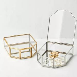 EW esesign olyolygon ranransparent Lass eewelry Ox con Metal sed para Tabletop iisplay ase ewelry ontain anity Ox ox - Product Image 4