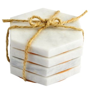 Handmade White <b>Marble</b> Tea Coaster with Decorative Design New <b>Table</b> Top <b>Coffee</b> Mat From Manufacturer - Product Image 3