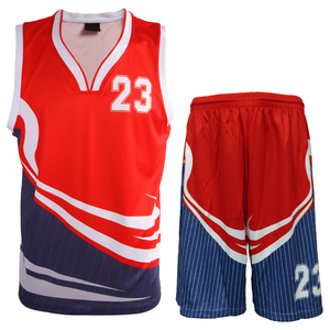 Ensemble de maillots de basket-ball personnalisés pour hommes en gros, 100 % polyester, impression par sublimation, séchage rapide, respirant - Product Image 5