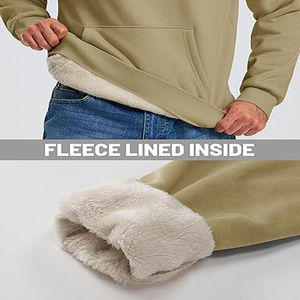 Sudadera con capucha y estampado de rizo francés de algodón 100% personalizada para hombre, sudadera deportiva con estampado de serigrafía con patrón sólido - Product Image 4