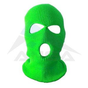 Cagoules à trois trous personnalisées pour hommes OEM Votre propre logo Cagoules d'hiver en tricot acrylique avec couverture intégrale - Product Image 1