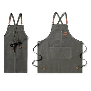 Manufacturer Provide High Quality Different Sizes Barber Uniforms Custom <b>Aprons</b> for Sale Polyester Cotton <b>Canvas</b> Kitchen <b>Apron</b> - Product Image 5