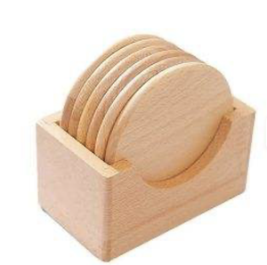 Posavasos de madera de la mejor calidad Color marrón Forma redonda Diseño elegante-Venta caliente Sacacorchos y abridores - Product Image 1