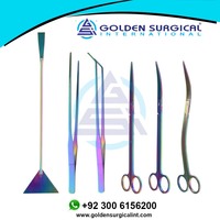 Outils de nettoyage aquatiques Accessoires 6 en 1 Pince d'aquarium en acier inoxydable Pince à épiler colorée Ciseaux Pelle Plantes Herbe