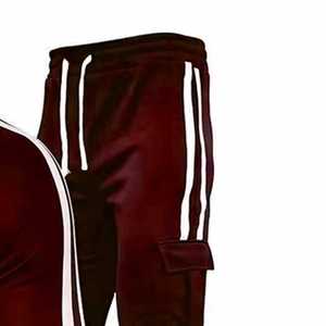 Wholesale Custom Stripes Training Set Zipper <b>Jacket</b> Gym Pant Blank Sweatsuit Jogging Brand Sportswear <b>Men</b> Tracksuits for <b>Men</b> - Product Image 5