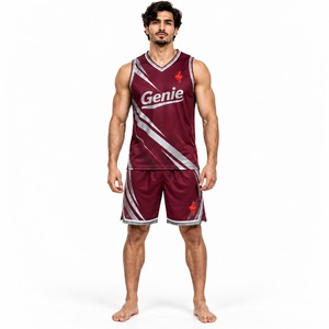 Conjunto de uniforme de baloncesto, camiseta personalizada para equipo, pantalones cortos, ropa deportiva transpirable de secado rápido para jugadores de baloncesto, entrenamiento, partidos de liga - Product Image 1