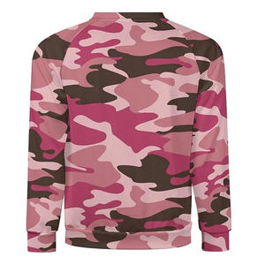 Sweat-shirt à col rond en molleton camouflage lourd personnalisé, doublure respirante en polaire d'hiver, coton de haute qualité - Product Image 2