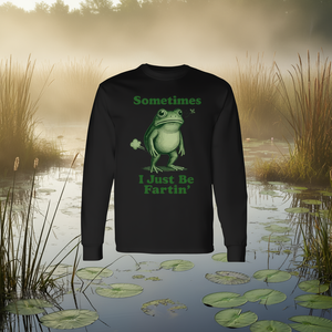 บางครั้งฉันก็แค่เสื้อยืดโปรโมชั่นแขนยาวลายกบฟาร์ติน' - Product Image 3