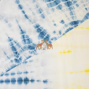 Nouvelle collection de tissus en coton bio imprimés à la main, tie-dye, blanc et bleu, idéal pour les robes et vêtements occidentaux - Product Image 5