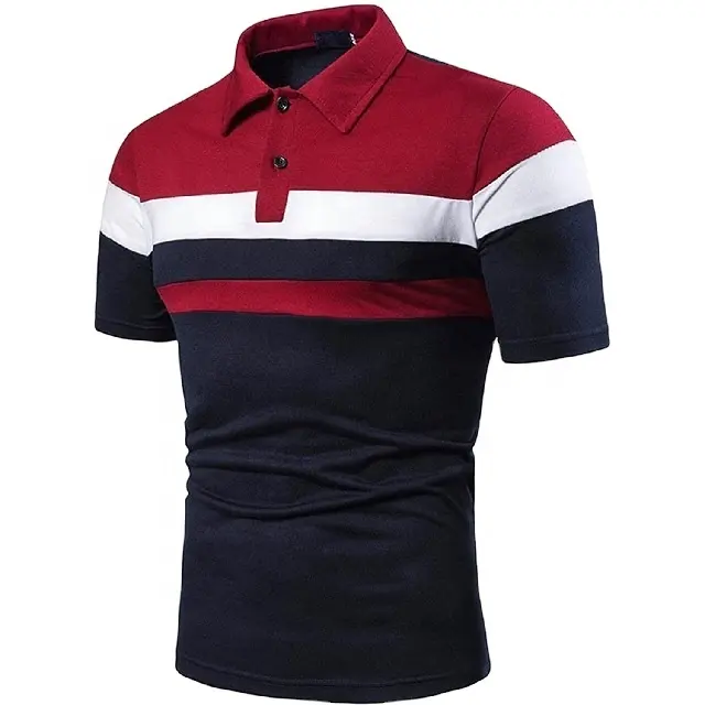 T-shirt Polo da Golf tinta unita speciale estiva all'ingrosso in tessuto di cotone Slim Fit di qualità personalizzata con stampa serigrafica personalizzata per uomo