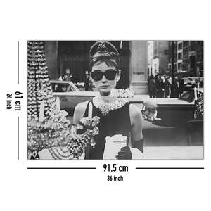 Audrey Hepburn Satin <b>Poster</b> Handmade Sheath Silhouette From 'Shopping at Tiffany's' - Product Image 5