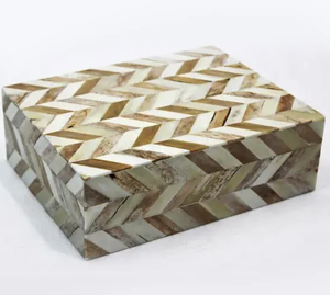 Boîte à bijoux en incrustation d'os et boîte à bijoux en nacre et article de décoration indien de couleur personnalisé - Product Image 5