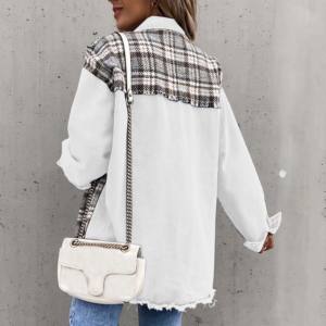 Longues vestes en jean surdimensionnées de marque de haute qualité pour femmes Logo personnalisé Vêtements de rue pour l'extérieur Vente en gros de coton pour dames filles - Product Image 3