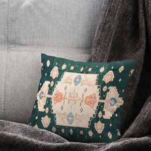 Funda de Almohada con Estampado Inspirado en Kilim: Toque Rústico para un Confort Acogedor, Solo Funda - Product Image 1