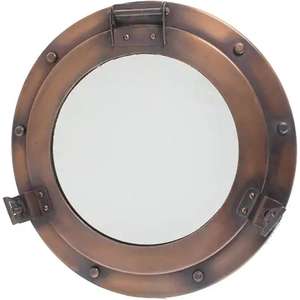 Espejo de ojo de buey antiguo náutico para sala de estar, espejo de ojo de buey, barco marítimo, ventana, espejo de pared, decoración del hogar de la India - Product Image 4